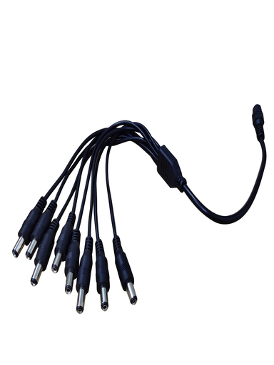 [POW51231] Divisor de Energía Saxxon para 8 Cámaras/1 Conector Hembra + 8 Conectores Macho/2.1mm