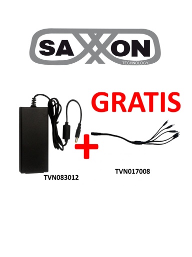 [POW51235] Fuente De Poder Regulada SAXXON uFP12VDC41APAQ 12V Incluye Divisor De Energía De 5 Conectores