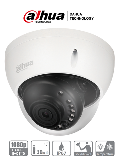 [SEC1331] Dahua hac-hdbw1200e-28- camara domo 1080p antivandalica/ lente 2.8 mm/ 115 grados de apertura/ ir 30m/ ik10/ uso exterior ip67/ 