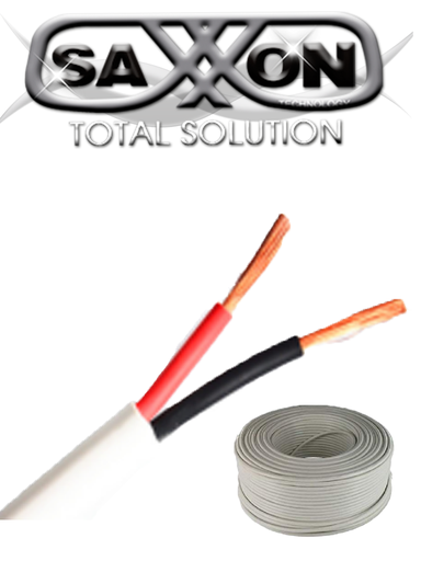 [SEC1339] Saxxon owac2100j - cable de alarma / 2 conductores / cca/ calibre 22  awg / 100 metros / recomendable para control de acceso / v
