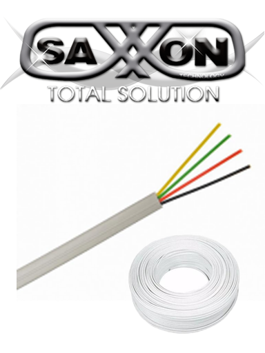 [SEC1340] Saxxon owac4100j - cable de alarma / 4 conductores / cca/ calibre 22  awg / 100 metros / recomendable para control de acceso / v