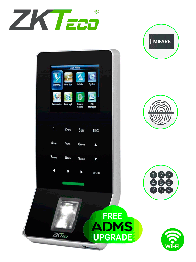 [SEC1349] Control De Acceso Y Asistencia Biométrico ZKTeco F22Mifare 3000 Huellas 5000 Tarjetas Mifare TCP/IP/RS485
