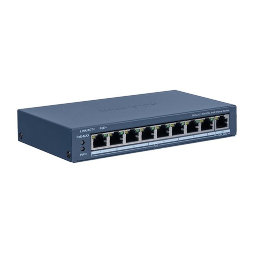 [SEC99064] Switch Hikvision Fast Ethernet DS-3E1309P-EI/M 8 Puertos PoE 10/100 Mbps + 1 Puerto Uplink 30W 3.6 Gbit/s 8.000 Entradas Administrable