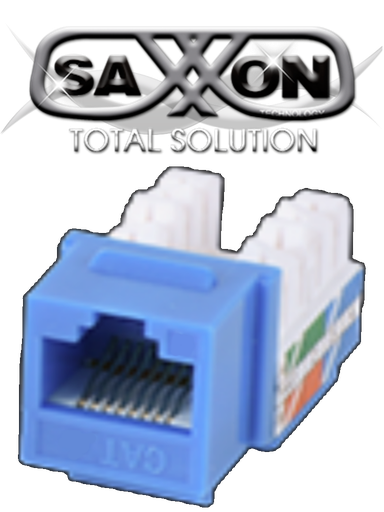 [ACC697402] Saxxon m265c5b - modulo jack keystone rj45 / 8 hilos / cat 5e / compatible con calibres  awg 22-26 / color azul