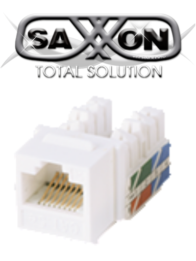 [ACC697403] Saxxon m265c5w - modulo jack keystone rj45 / 8 hilos / cat 5e / compatible con calibres  awg 22-26 / color blanco