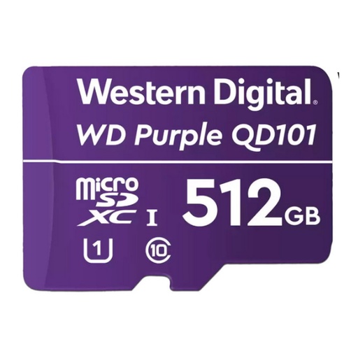 [SEC99384] Memoria Micro SD Western Digital Purple Para Videovigilancia SDXC UHS-1 512 GB Clase 10