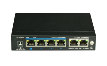 [NET1110] Utepo utp3gsw04tp60 - switch  gigabit  poe / no administrable / 4 puertos  poe  gigabit / 2 puertos  gigabit rj45 / modo cctv / 