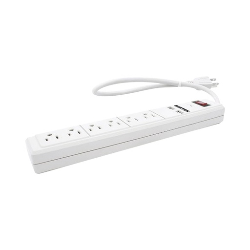 [TOO529] Barra Multicontactos Surtek SYS-136204 6 Entradas + 2 USB 127V