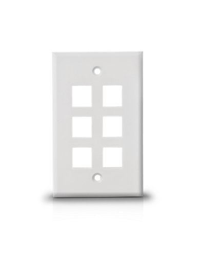 [ACC697421] Saxxon a1756a - placa de pared / vertical / 6 puertos tipo keystone / color blanco