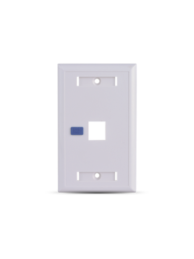 [ACC697422] Saxxon a1751e - placa de pared / vertical / 1 puerto tipo keystone / color blanco / con etiquetas