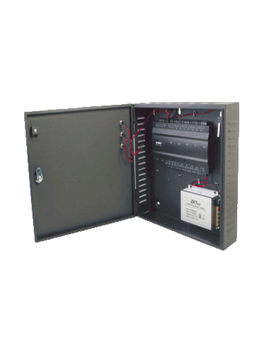 [SEC1419] Panel de Control de Acceso Profesional ZKTECO INBIO460B 4 Puertas Gabinete y Fuente 20 000 Huellas Biometría Entradas y Salidas