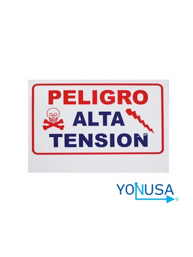 [ACC697452] Letrero Genérico Indicador De Alta Tensión Yonusa LPVOLTAS Para Colocación En Cercas Eléctricas
