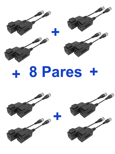 [NET1186] Utepo utp101phd6pak8 - 8 pares de transceptores pasivos  hd / diseño para empalmes ordenados / distancias cvi  720p a 300m /  10