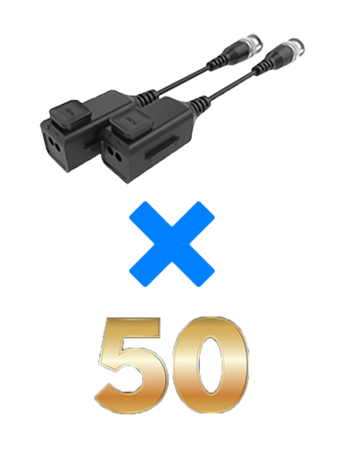 [NET1188] Utepo utp101phd6pak50 - 50 pares de transceptores pasivos  hd / diseño para empalmes ordenados / distancias cvi  720p a 300m /  
