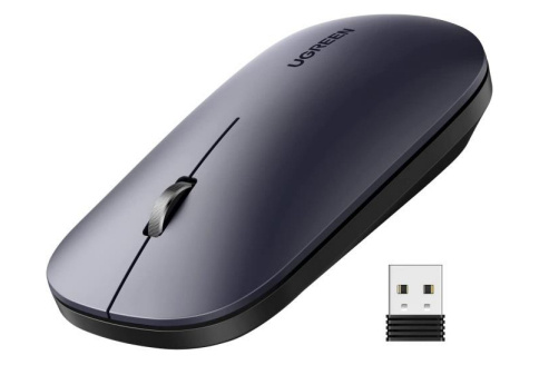 [SEC100041] Mouse Ugreen Óptico 90372, Inalámbrico, RF inalámbrico, 4000 DPI, Negro