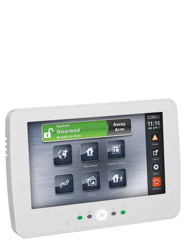 [KNM180182] Dsc hs2tchpn - teclado cableado de pantalla táctil de 7’’ con lector de proximidad admite 128 zonas compatible con neo