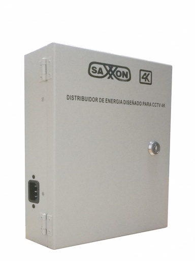 [POW51279] Saxxon psu1213d8h- fuente de poder de 11 a 15 vcd/ 13 amperes/ distribuidor para 8 camaras/ ideal para camaras 4k/ 4mp/ filtro d