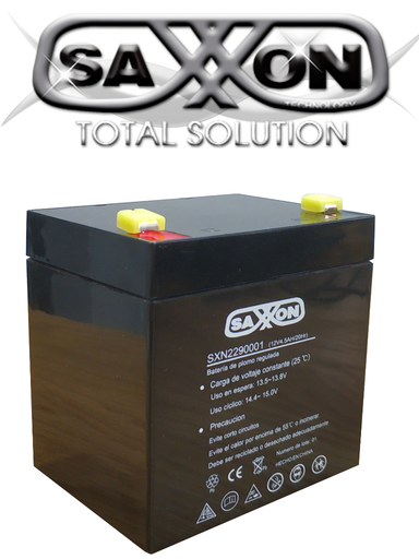 [ACC697477] Saxxon cbat45ah- bateria de respaldo de 12 volts libre de mantenimiento y facil instalacion / 4.5 ah/ compatible dsc/ cctv/ acce