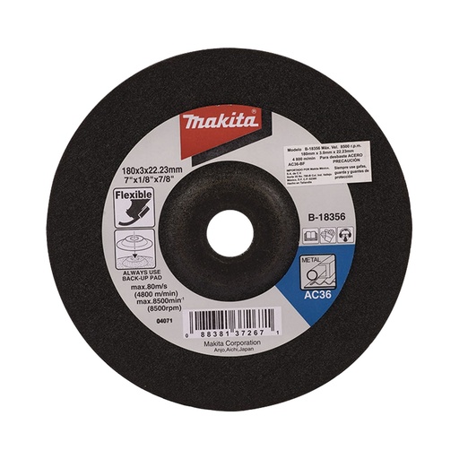 [TOO696] Disco de Debaste Makita B18297 4 1/2" Para Acero/Hierro 