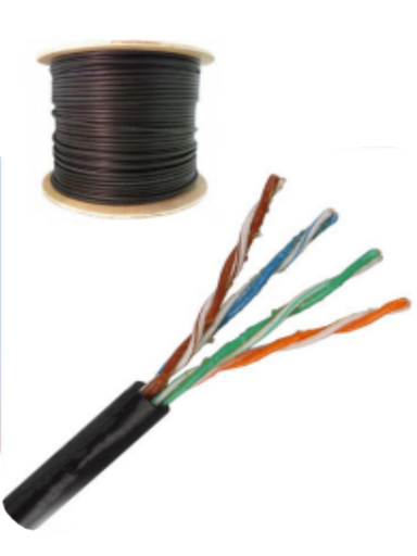[NET1197] Bobina De Cable UTP SAXXON OUTPCAT5EGCOPEXT 100% De Cobre 305 Metros Categoria 5e Con Gel Uso En Exterior Para Aplicaciones CCTV