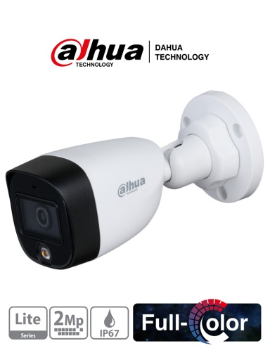 [SEC1789] Cámara CCTV Bullet Dahua Interiores Exteriores HFW1209C-LED Alámbrico 1920x1080 Pixeles