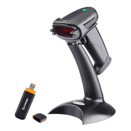 [POW51287] Lector de Código de Barras Steren COM-596 Láser 1D Incluye Adaptador USB RF Inalámbrico