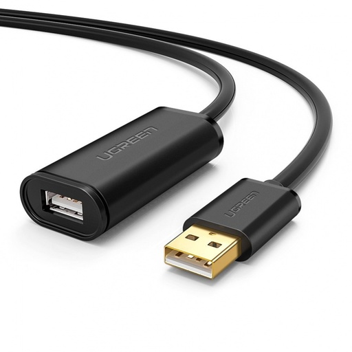 [SEC101089] Cable de extensión activo usb 2.0 / 10 metros / macho-hembra / booster individual fe1.1s incorporado / velocidad de hasta 480 mbps / ideal para impresoras, consolas , webcam, etc.