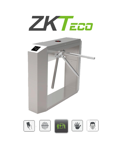 [SEC1870] Zkteco ts200 - torniquete tripode / acero inoxidable / bidireccional / desbloqueo de seguridad a corte de energía / compatible c