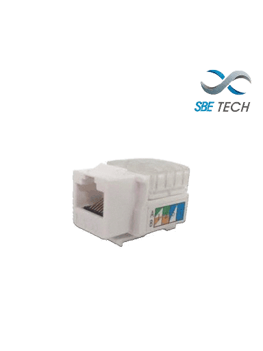 [ACC697498] Sbetech jackc6wt- modulo jack keystone rj45 / 8 hilos / cat 6/ compatible con calibres awg 22-26 / color blanco