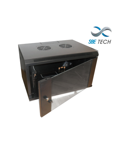 [CAB27110] Sbetech gnlpar6urp - gabinete de pared 6ur/ 600mm de profundidad/ puerta delantera de cristal templado/ cerradura y llaves