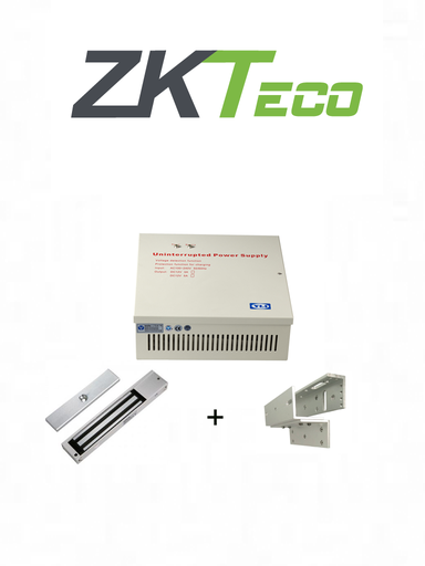 [SEC1908] Zkteco lm2805ypack - cerradura magnética de 200 kg o 440 lb, incluye soporte de instalación en zl y gabinete metálico con salida