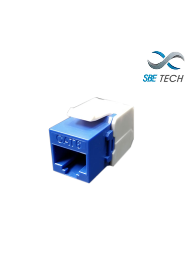 [ACC697513] Sbetech jackc6bl- modulo jack keystone rj45 / 8 hilos / cat 6 / compatible con calibres awg 22-26 / color azul