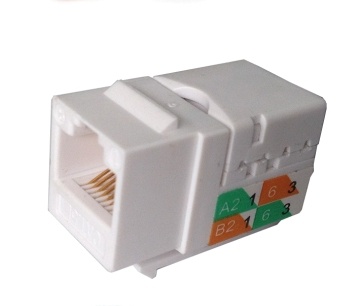 [ACC697515] Sbetech 2302wt- modulo jack keystone rj45 / 8 hilos / cat 5e / compatible con calibres awg 22-26 / color blanco