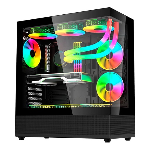 [CAB28637] Gabinete Balam Rush Tank Super 9200 TB con Ventana RGB Midi-Tower ATX/Micro-ATX/ITX USB 3.0/2.0 sin Fuente 3 Ventiladores RGB Instalados