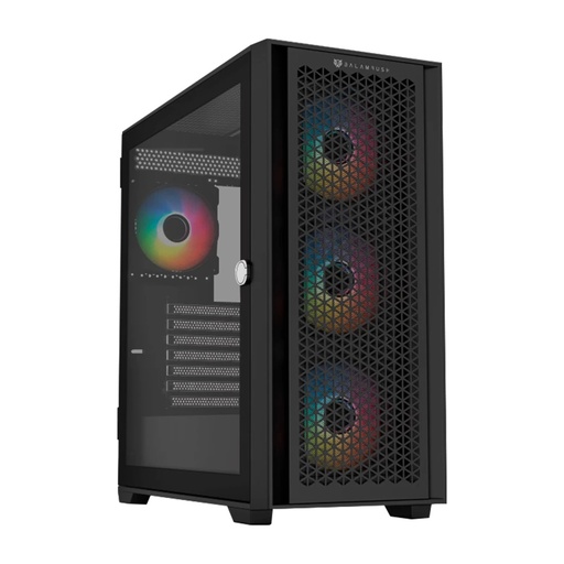 [CAB28643] Gabinete Balam Rush Carbono Twin Mate 7000 con Ventana RGB Midi-Tower ATX/Micro-ATX/Mini-ITX USB 3.0/2.0 sin Fuente 4 Ventiladores RGB Instalados