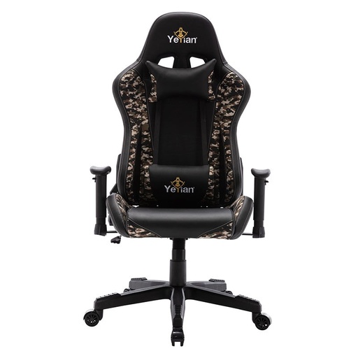 [OFF114] Silla Gamer Yeyian Ryuji Desert Camouflage hasta 150Kg Negro/Amarillo
