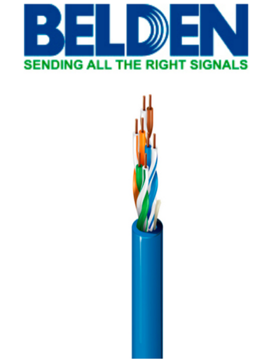 [NET1235] Belden 1583a006u1000 - cable utp / 4 pares / categoria 5e / 24  awg / 305 metros / 100% cobre / color azul/