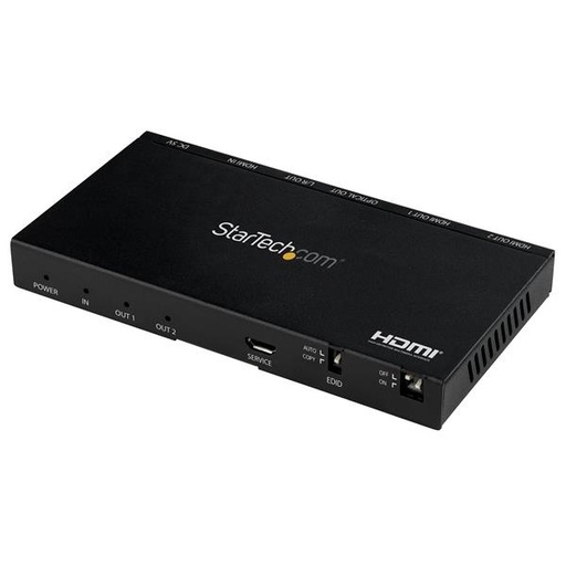 [ACC779822] Splitter hdmi de 2 puertos (1x2) de audio y video hdmi 2.0 4k 60hz con escalador y extractor de audio (3.5mm