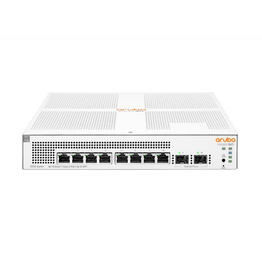 [NET31916] Switch HPE Networking Instant On Gigabit Ethernet 1930 8 Puertos PoE 10/100/1000Mbps + 2 Puertos SFP 20Gbit/s 8000 Entradas Administrable