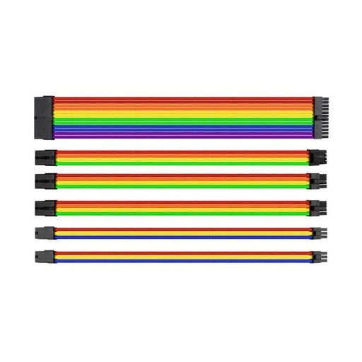 [WIR86434] Kit Cables Fuente De Poder Thermaltake Atx/eps/8-pin Pci-e/6-pin Pci-e Rainbow