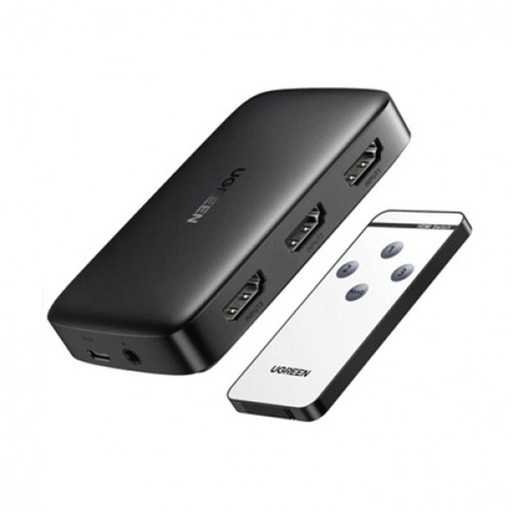 [SEC101861] Interruptor de Video Ugreen 80125 HDMI 4K Ultra HD 3 Puertos