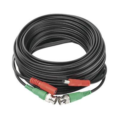 [SEC102293] Cable coaxial ( bnc rg59 ) + alimentación / siamés / 10 metros / aleación cobre + aluminio cca / para cámaras 4k  / uso interior y exterior