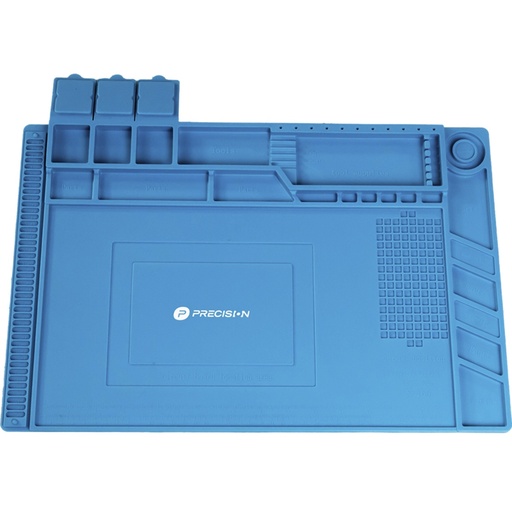 [NET32352] Tapete De Silicona Precision PST-S03-001 Resistente Al Calor Con Areas Magnéticas Y De Almacenamiento De Componentes