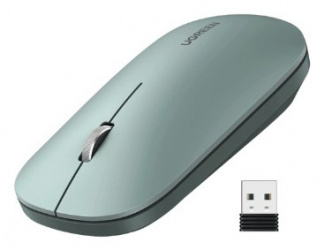[SEC102663] Mouse inalámbrico 2.4 ghz | ultra delgado y silencioso | dpi 1000/1600/2000/4000 (ajustable)  | alcance 10m | scroll de aluminio | adaptable a diferentes superficies | diseño suave al tacto | contiene receptor usb | color verde