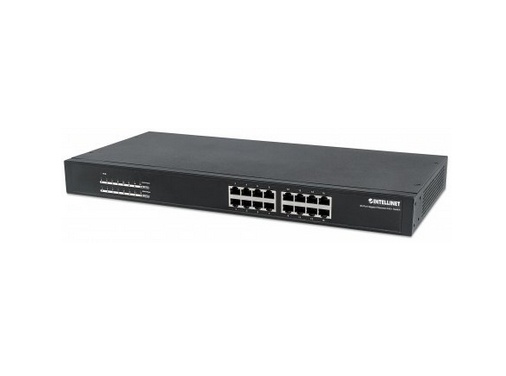[NET32968] Switch Intellinet Gigabit Ethernet 560993, 16 Puertos 10/100/1000Mbps, 32 Gbit/s, 8192 Entradas - No Administrable