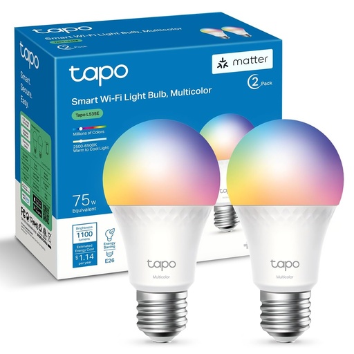 [ELE35310] Foco Inteligente LED Tp-link Tapo L535E(2-pack) RGB 