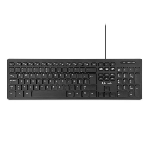 [KNM182308] Teclado Alambrico Slim Getttech GGK-ESMWR-01 Español USB