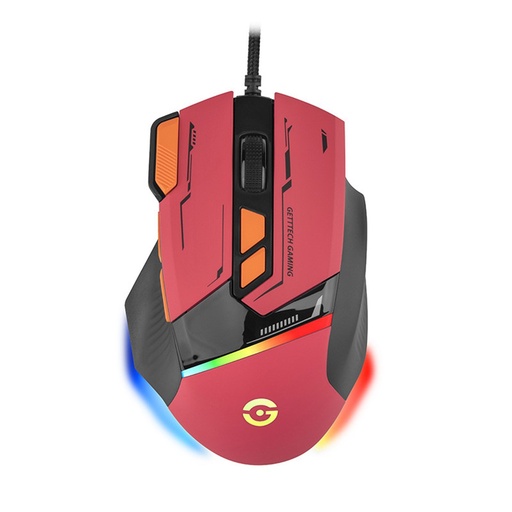 [KNM182316] Mouse Gamer Ergonomico Getttech Alambrico 7200 DPI RGB