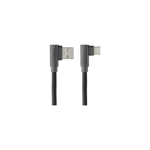 [ACC780085] Cable tipo c hune hiedra sustentable trenzado carga rapida y datos 90ª 1.2m (roca)