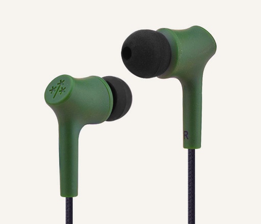 [AUD73337] Audifonos manos libres hune haya sustentable trenzado con microfono jack 3.5 bosque